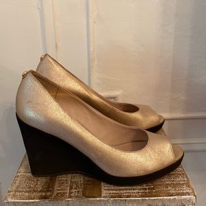 Michael Kors Gold Wedges